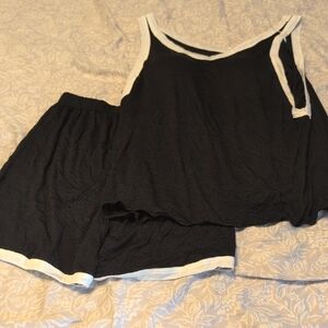 Women's Black and White Sleepwear Set